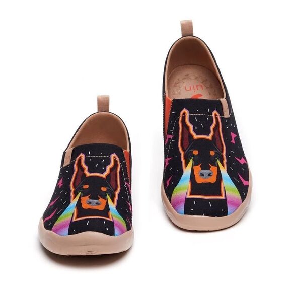 UIN Men\'s Loafers Painted Shoes Slip On Canvas Walking Shoes (Look At Me) main image 6